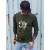DStreet Bluza męska z nadrukiem khaki | Shoptok.si