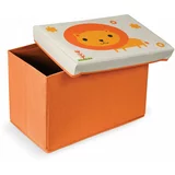 Domopak Oranžen tabure s prostorom shranjevanje Lion