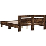  Okvir za krevet s uzglavljem boja hrasta 140x190 cm drveni | shoptok.hr