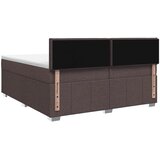  LED okvir za krevet s madracem Tamno smeđa 200 x 200 cm Tkanina | shoptok.hr