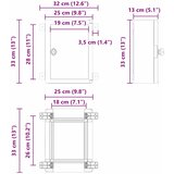  Upravljački ormar Siva 32 x 13 x 33 cm ABS plastika | shoptok.hr
