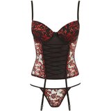 Cottelli - Rožasti telovnik in tangice (črno-rdeče) - 80C/L | Shoptok.si