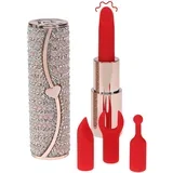 Candy - vibrator u obliku ruža s 4 nastavka (ružičasti)