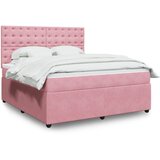 vidaXL Krevet s oprugama i madracem ružičasti 180x200 cm baršunasti | shoptok.hr