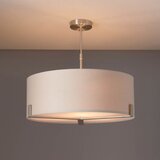  Endon 95834 - Luster na štapu HAYFIELD 3xE27/40W/230V mat hrom/bež | Eponuda.com