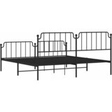  Metalni okvir kreveta s uzglavljem i podnožjem crni 193x203 cm | Eponuda.com