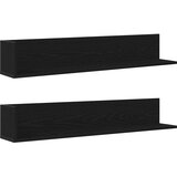  Zidne police 2 kom crne 100x16,5x16,5 cm konstruirano drvo | Eponuda.com