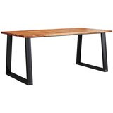  Blagovaonski stol sa živim rubom 180x90x75 cm od drva bagrema | shoptok.hr