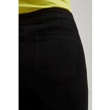Marisse Wide Leg Jeans With Decorative Buttons, Black | Shoptok.si