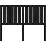  Uzglavlje za krevet crni 125,5 x 4 x 100 cm od masivne borovine | shoptok.hr