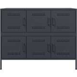 vidaXL Komoda antracitna 100,5x39x79 cm hladno valjano jeklo | Shoptok.si