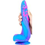 F*ck My Colors Inkipus - Silikonski dildo za testis - 18 cm (modro-rožnat) | Shoptok.si