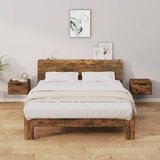  Zidni noćni ormarići 2 kom dimljenog hrasta 34 x 30 x 20 cm | shoptok.hr