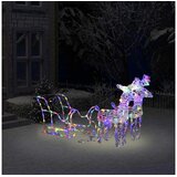 Božićni sobovi i sanjke 160 LED žarulja 130 cm akrilni | shoptok.hr