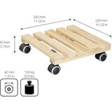 Wagner lesen pomični podstavek za lončnice nature, nosilnost 100 kg, de 2 kosa, dxš 290 x 290 mm, naravne barve | Shoptok.si