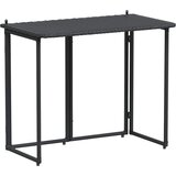  Sklopivi vrtni stol crni 90x51x75 cm poli ratan - Crna 1 | shoptok.hr
