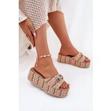 Boto Womens Wedge Sandals With Braiding And Decoration Multicolor Isolene | ePonuda.com