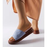 Gemre Blue sandals with openwork upper Idabel | Shoptok.si