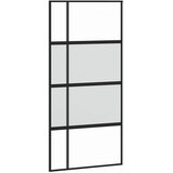  Klizna vrata crna 102,5x205 cm od kaljenog stakla i aluminija | shoptok.hr