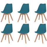 Maison Chic Jedilni stoli - Vzorci stoli 6 kosov turkizna plastika A1414, (22031516) | Shoptok.si