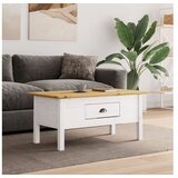 vidaXL Stolić za kavu BODO bijelo-smeđi 100x55x45 cm masivna borovina | shoptok.hr