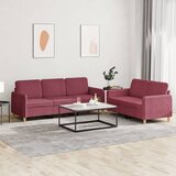  2-dijelni set sofa s jastucima crvena boja vina od tkanine | shoptok.hr