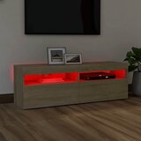 TV ormarić s LED svjetlima boja hrasta sonome 120x35x40 cm | Shoptok.si