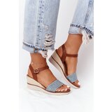 Gemre PE1 Wedge Sandals With Braids Blue Tenerife | ePonuda.com