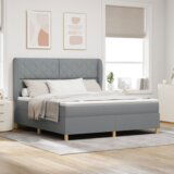  Box Spring Postelja z Blazino Svetlo Siva 180x200 cm Tkanina, (22051411) | Shoptok.si