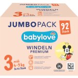 babylove JUMBOPACK Premium pelene veličina 3 midi (4-9 kg), 2x46kom 92 kom | ePonuda.com