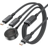 Acefast 3V1 KABEL C6-11 USB-C NA QI 100W 1.2M ZA PRENOSNIKE IN AVDIO KOMPLET, (5000310993) | Shoptok.si