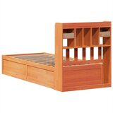  Posteljni okvir brez vzmetnice voščeno rjav 75x190 cm borovina, (21529252) | Shoptok.si