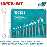 Total 12-dijelni set kombiniranih ključeva 22122, 6/8/10/12/14/17/19/22/24/27/30/32 INDUSTRIAL (THT1022122) | shoptok.hr