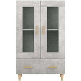  Visoka omarica betonsko siva 70x31x115 cm konstruiran les, (20654423) | Shoptok.si