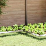 vidaXL Ograja za polže 4 pcs srebrna 10 x 10 x 25 cm Cinkana jeklena | Shoptok.si