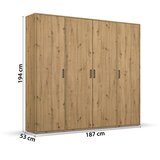Modern Living Omara S Klasičnimi Vrati Voyager, Barva Hrasta | Shoptok.si