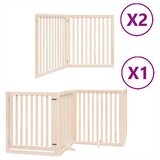  Vrata za pse s vratašcima 8 panela sklopiva 640 cm drvo topole | shoptok.hr