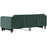 vidaXL dnevni krevet na razvlačenje tamnozeleni 80 x 200 cm baršunasti | shoptok.hr