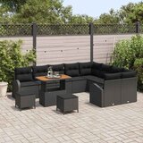  Sjedeća garnitura za vrt 12 kom. Crna poliratan 289 x 234 x 85 cm | shoptok.hr