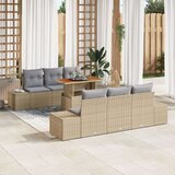  Vrtni set sofa Set od 7 Bež Ratan Vanjski stol Pravokutni | shoptok.hr