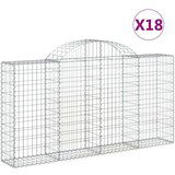  Lučne gabionske košare 18kom 200x30x100/120cm pocinčano željezo | shoptok.hr