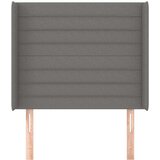  Uzglavlje s ušima tamnosivo 103x16x118/128 cm od tkanine | shoptok.hr