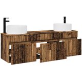  Set ormarića za kupaonicu 3 kom. Staro drvo 49 x 44,5 x 65,5 cm | shoptok.hr