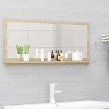  Kupaonsko ogledalo boja hrasta 90x10,5x37 cm konstruirano drvo | shoptok.hr