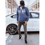 DStreet Bluza męska rozpinana z nadrukiem indygo | Shoptok.si