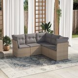  5-dijelni vrtni set sofa s jastucima bež od poliratana | shoptok.hr