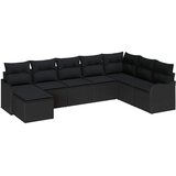  Sjedeća garnitura za vrt 8 kom. Crna poliratan 287,5 x 177,5 x 85 cm | Shoptok.si