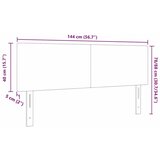  Uzglavlje Tamno siva 144 cm Kordura tekstil - Tamno siva 140 cm Nizak uzglavlju | shoptok.hr