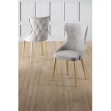 Hanah home set trpezarijskih stolica Alpa 8 kom, siva tkanina Babyface, zlatne metalne noge | Eponuda.com