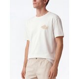 Reserved Comfort fit majica kratkih rukava - krem | shoptok.hr